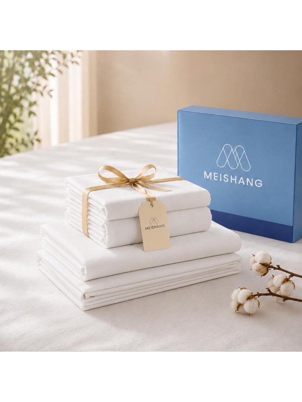 Luxurious 1000TC Egyptian Cotton King Sheets Set, 16" Deep Pocket, Soft